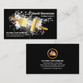 Paint Spritzer Peeling Paint Gold Brush Visitenkarte (Vorne/Hinten)
