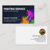 Paint Spritzer Peeling Paint Grunge Handyman Visitenkarte (Vorne/Hinten)