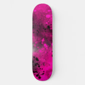 Paint Spritzer Pink Skateboard (Vorderseite)