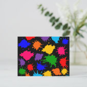 Paint Spritzer Postkarte (Stehend Vorderseite)