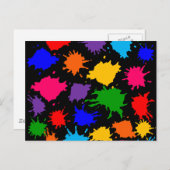 Paint Spritzer Postkarte (Vorne/Hinten)