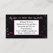 Paint Spritzer rosa Visitenkarte (Rückseite)