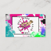 Paint Spritzer rosa Visitenkarte (Vorderseite)