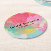 Paint-Spritzer Runder Pappuntersetzer (Angewinkelt)