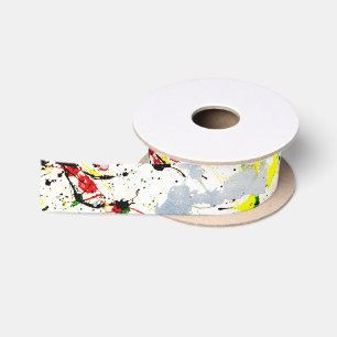 Paint Spritzer Satinband