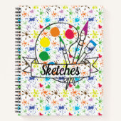 Paint Spritzer Sketch Notizblock (Vorderseite)