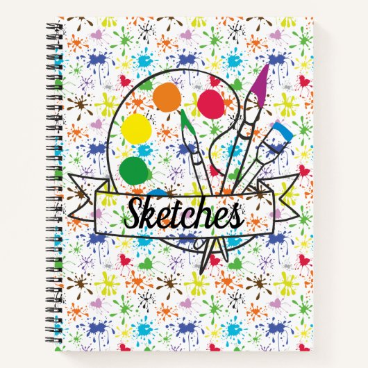 Paint Spritzer Sketch Notizblock (Vorderseite)