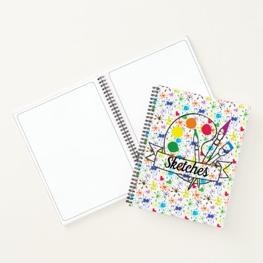 Paint Spritzer Sketch Notizblock (Innenseite)