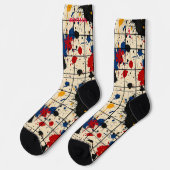Paint Spritzer Socks mit lebendigem abstraktem Des Socken (Linkes Detail)