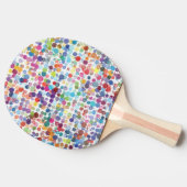 Paint Spritzer Splashes Tischtennis Schläger (Seitenansicht)
