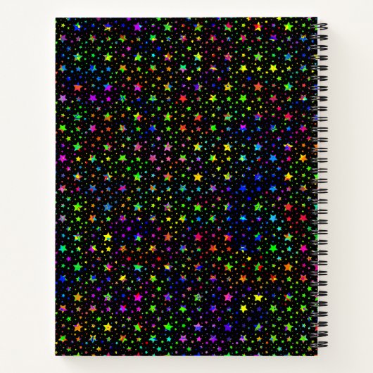 Paint Spritzer Stars Notizblock (Rückseite)