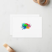 Paint Spritzer Vielen Dank für Ihre Anmerkungen Mitteilungskarte (Vorderseite/Rückseite Beispiel)