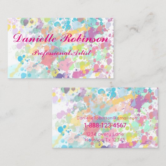 Paint Spritzer Visitenkarte (Vorne/Hinten)