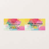 Paint-Spritzer Visitenkarten (Außenseite Aufgefaltet)