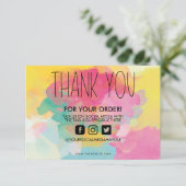 Paint Spritzer Wasserfarbe Danke, Media Insert (Stehend Vorderseite)