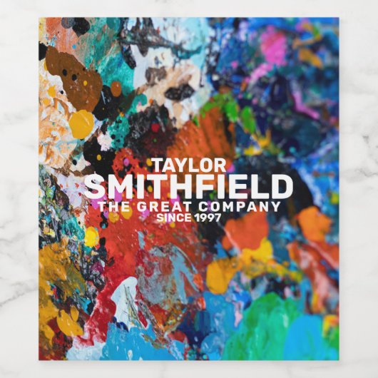 Paint Spritzer Weinetikett (Einzelnes Label)