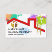 Paint Spritzer Zuhause Handyman Painter Visitenkarte (Vorderseite)