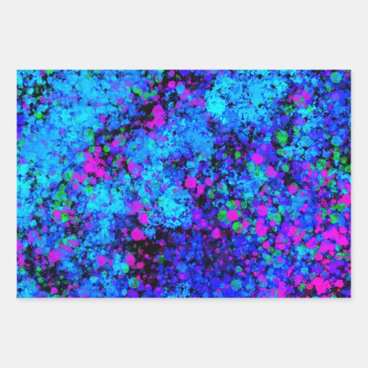 Paint Spritzers Geschenkpapier Set (Vorderseite)