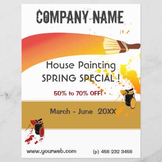 Paint Spritzers Painter House - Malerpflege Flyer (Vorne)