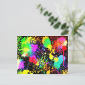 Paint Spritzers Postkarte (Stehend Vorderseite)