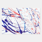 Paint Spritzers Red Geschenkpapier Set (Vorderseite)