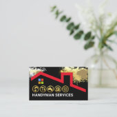 Paint Spritzers Rooftop Gebäude Visitenkarte (Stehend Vorderseite)