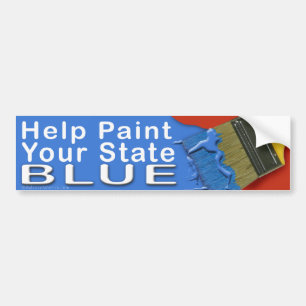Paint Staat Blue Autoaufkleber