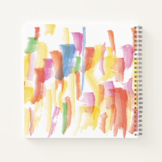 Paint Stached Monogram Sketchbook Notizbuch (Rückseite)