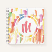 Paint Stached Monogram Sketchbook Notizbuch (Vorderseite)