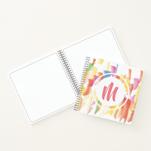 Paint Stached Monogram Sketchbook Notizbuch (Innenseite)
