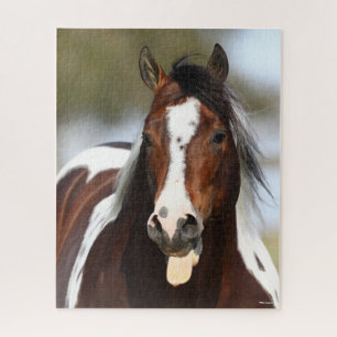 Paint Stallion mit Zungenausschnitt Puzzle