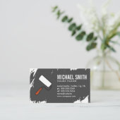 Paint Stokes Gray Visitenkarte (Stehend Vorderseite)