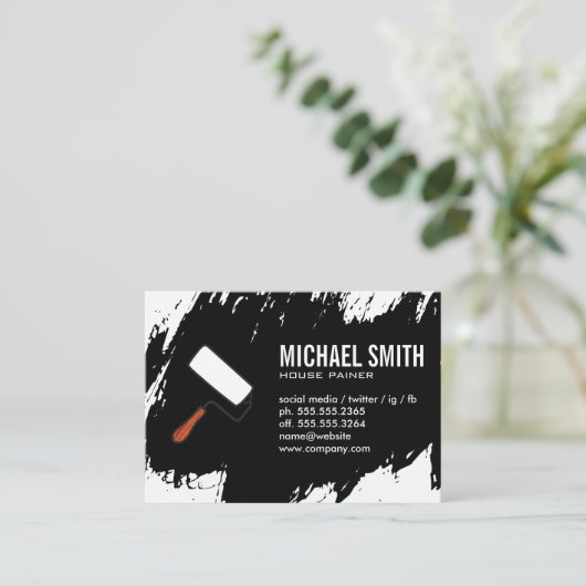 Paint Stokes Visitenkarte (Stehend Vorderseite)