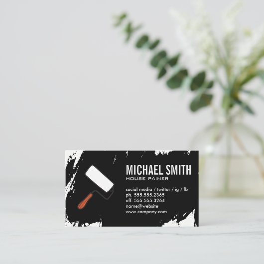 Paint Stokes Visitenkarte (Stehend Vorderseite)