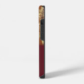 Paint Stroke Gold Bronze Monogram iPhone Hülle (Linke Seite)