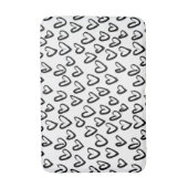 Paint Stroke Herzmuster Badematte (Vorderseite Vertikal)