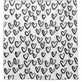 Paint Stroke Herzmuster Duschvorhang (Vorderseite)