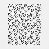 Paint Stroke Herzmuster Fleecedecke (Vorderseite)