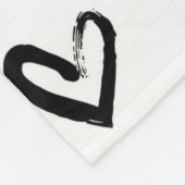 Paint Stroke Herzmuster Fleecedecke (Ecke)