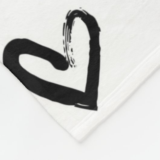 Paint Stroke Herzmuster Fleecedecke (Ecke)