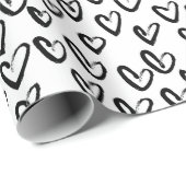 Paint Stroke Herzmuster Geschenkpapier (Rolleneckpunkt)