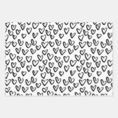 Paint Stroke Herzmuster Geschenkpapier Set (Vorderseite)