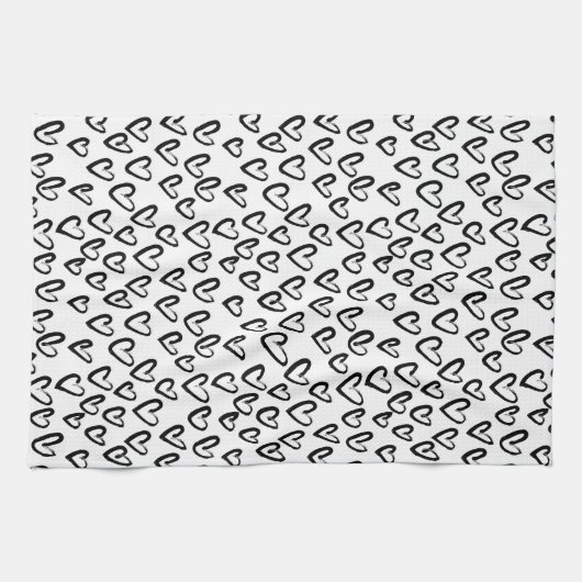 Paint Stroke Herzmuster Geschirrtuch (Horizontal)