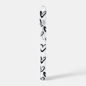 Paint Stroke Herzmuster iPhone 15 Hülle (Linke Seite)