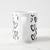 Paint Stroke Herzmuster Jumbo-Tasse (Rückseite)