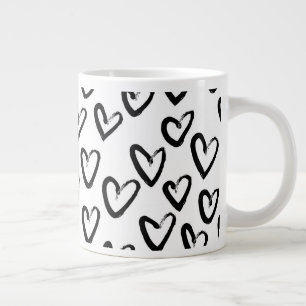 Paint Stroke Herzmuster Jumbo-Tasse