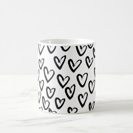Paint Stroke Herzmuster Kaffeetasse (Mittel)