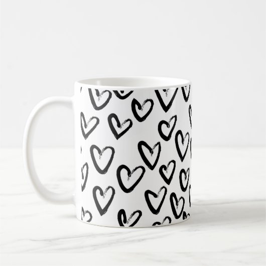 Paint Stroke Herzmuster Kaffeetasse (Links)
