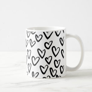 Paint Stroke Herzmuster Kaffeetasse