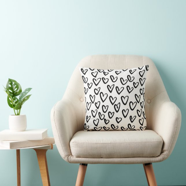 Paint Stroke Herzmuster Kissen (Stuhl )